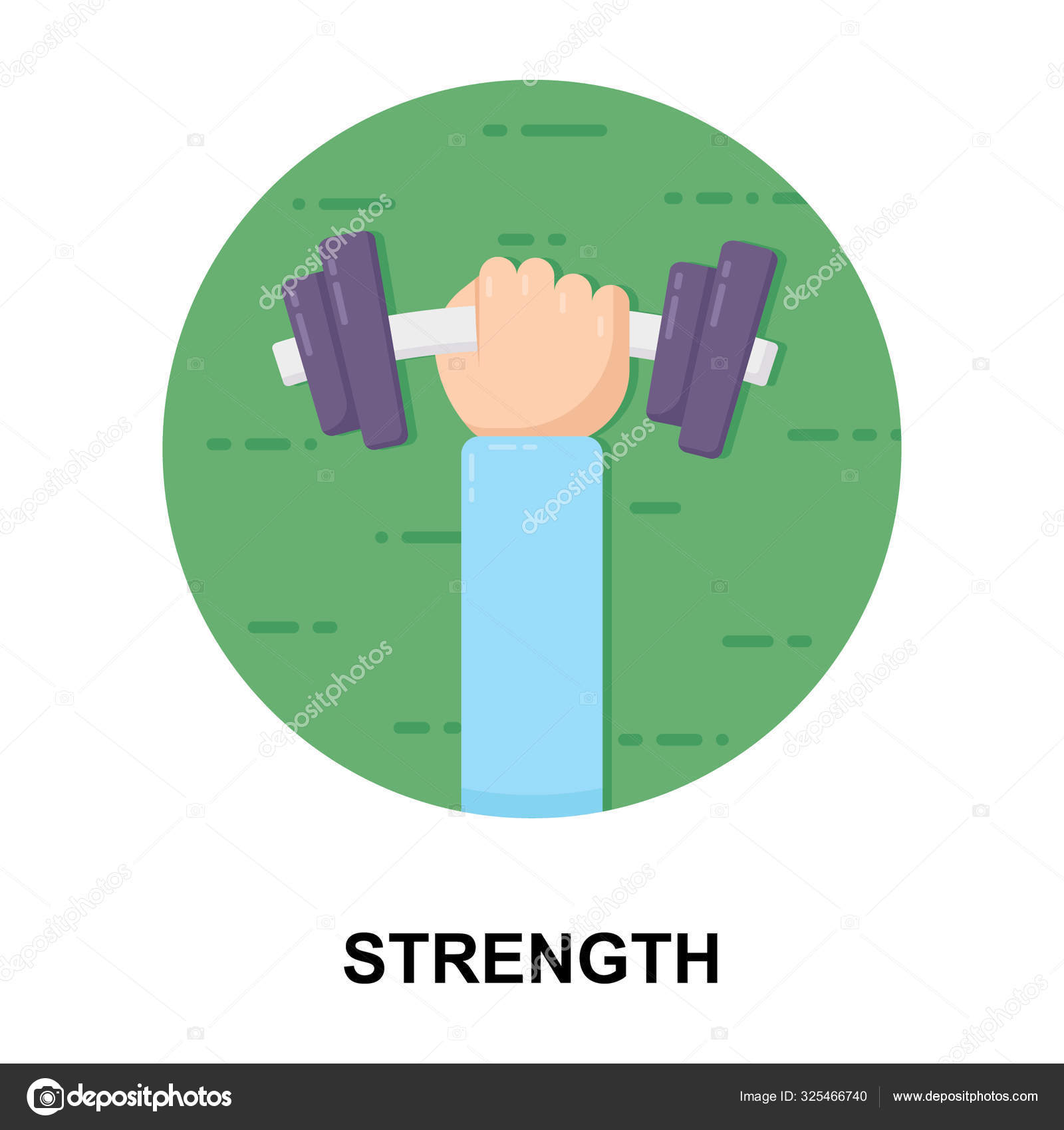Human Hand Lifting Heavy Weights Showcasing Strength Concept Stock
