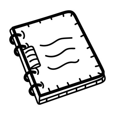 Not defteri vektörünün moda biçim simgesi