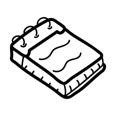 Not defteri vektörünün moda biçim simgesi