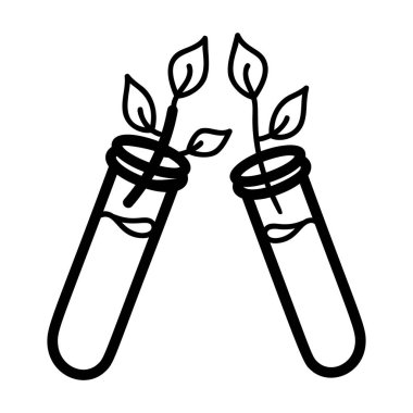 Biyolojik bilim simgesi elde çizilmiş yarım yamalak tasarım 