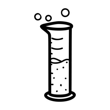 Konik tüp el çizimi vektör tasarımı 