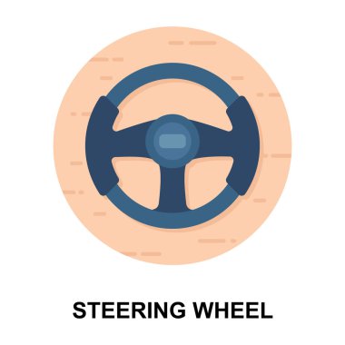 Araba aksesuarı, düz yuvarlak ikon 