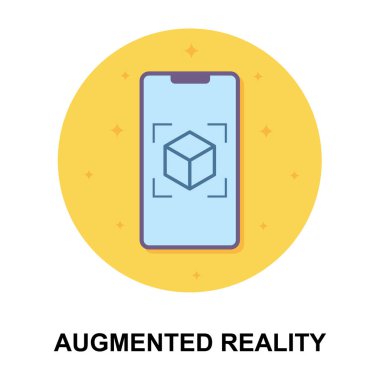 Düz tasarımlı Augmented gerçeklik 