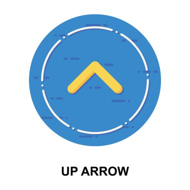 Düz tasarımda simge ve veri yükleme vektörünü okla.