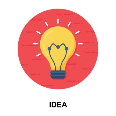 Parlak ampul farkındalığı konsepti, düz stil fikir simgesi