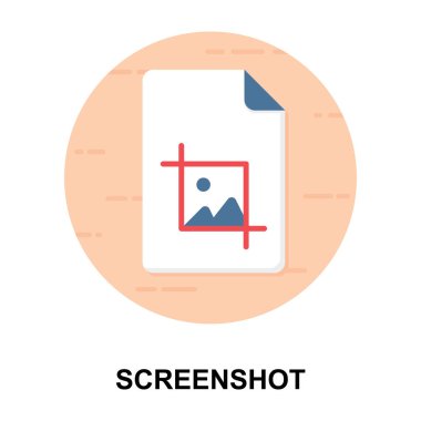Cropping image, flat icon of screenshot vector style  clipart
