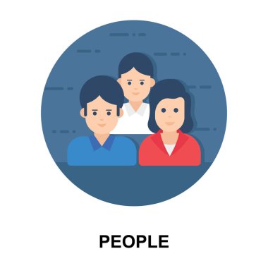 Erkek ve kadının modaya uygun düz tasarımı, insan simgesi.