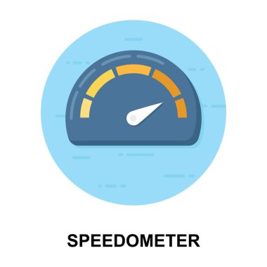Hız göstergesi simgesi düz vektör tasarımı.