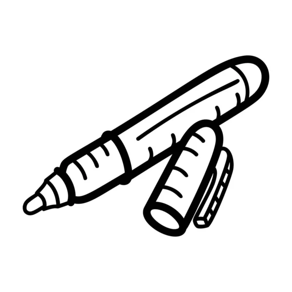 Board Felt Marker Doodle Icon Writing Tool Vector Design — ストックベクタ