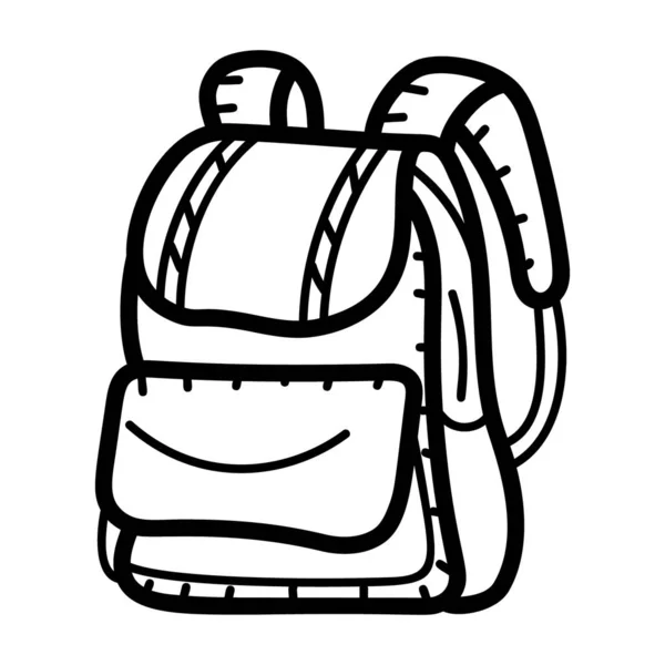 手绘设计中的学校背包矢量 — 图库矢量图片