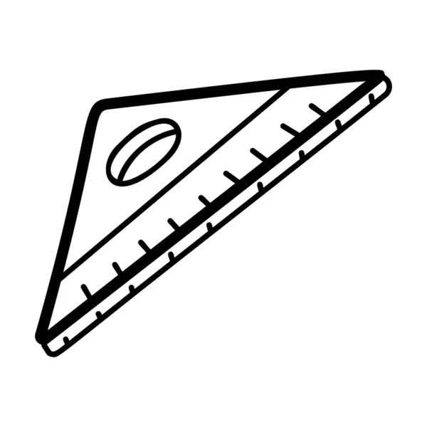 Геометрические Инструменты Векторные Каракули Треугольного Масштаба — стоковый вектор