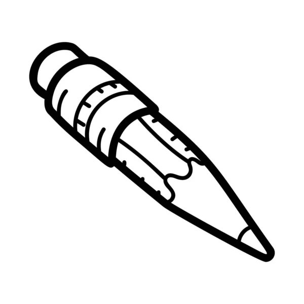 Icône Crayon Isolé Sur Fond Blanc — Image vectorielle