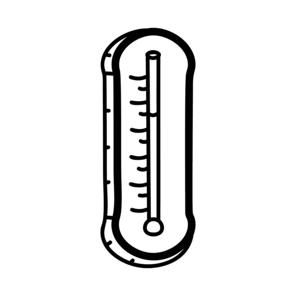 Konzeptionelles Symbol Des Thermometers Temperatur Auf Weißem Hintergrund — Stockvektor