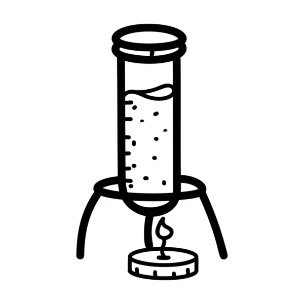 Химическая Трубка Манометре Значок Лабораторного Эксперимента — стоковый вектор