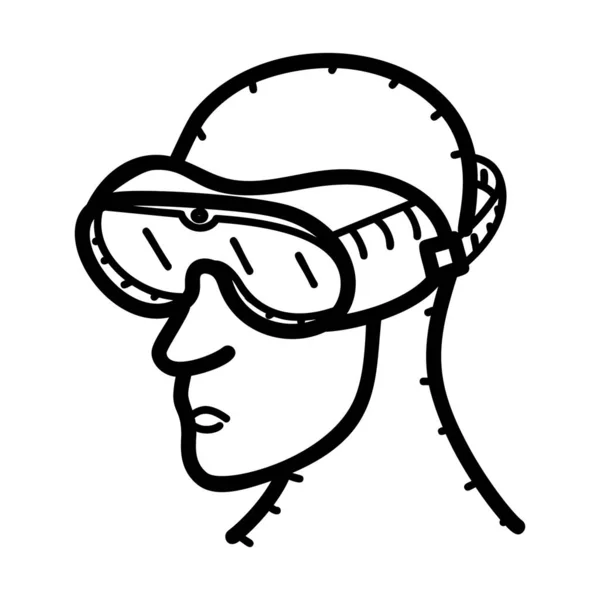 Goggles Vector Hand Drawn Design — ストックベクタ