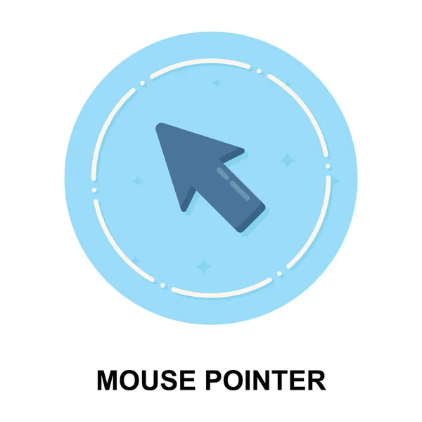 Digital Apontando Clicando Ponteiro Mouse Design Vetorial Plana — Vetor de Stock