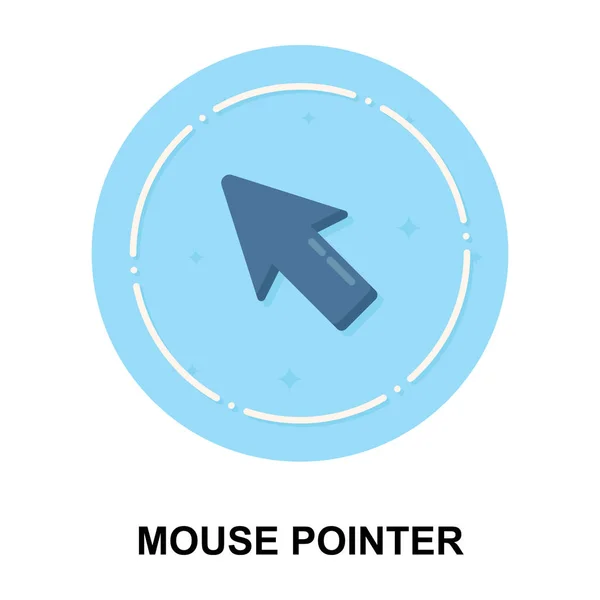 Pointeur Numérique Pointant Cliquant Sur Souris Dessin Vectoriel Plat — Image vectorielle