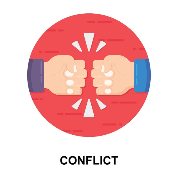 Two Fists Direction Conflict Icon — Stock vektor