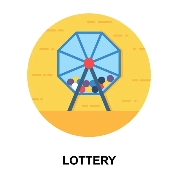 Rollende Lotteriekugeln Flaches Icon Design — Stockvektor