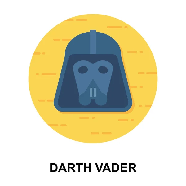 Darth Vader Ícone Star Wars Design Plano Vetor Editável — Vetor de Stock