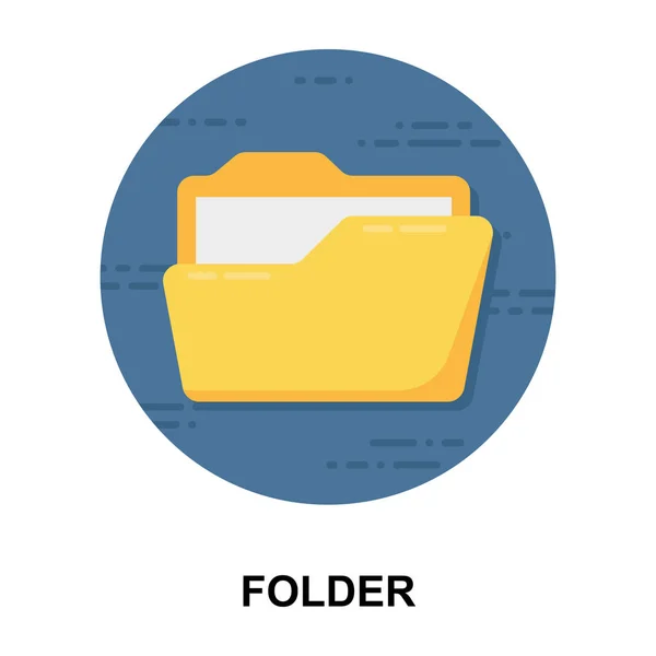 Pictograma Conceptuală Con Folder Stil Plat Vector Editabil — Vector de stoc