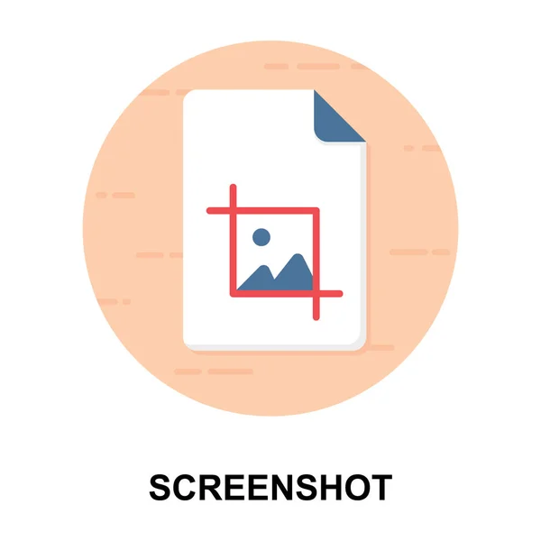 Beskär Bild Platt Ikon Skärmdump Vektor Stil — Stock vektor