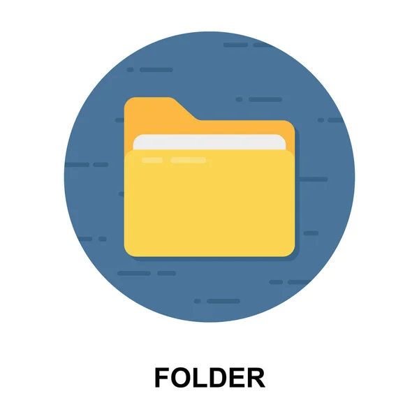 Conceptual Icon Folder Con Flat Style Editable Vector — Stock Vector