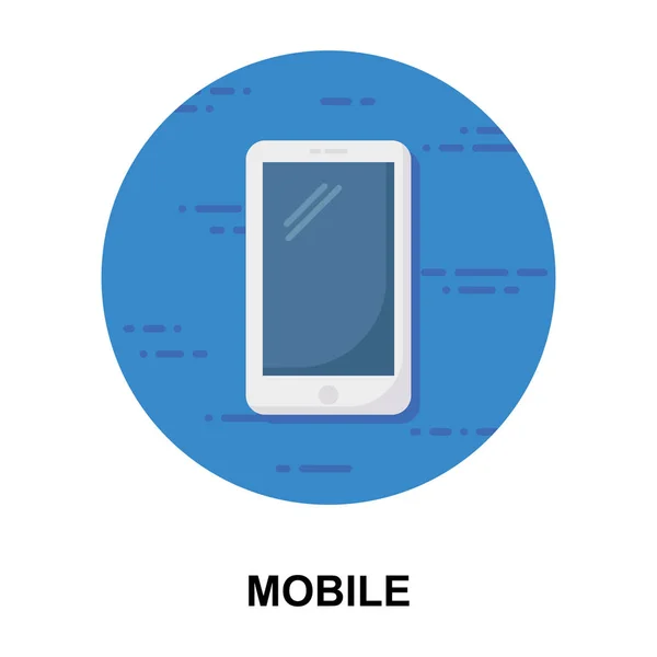 Flaches Vektordesign Der Smartphone Ikone — Stockvektor