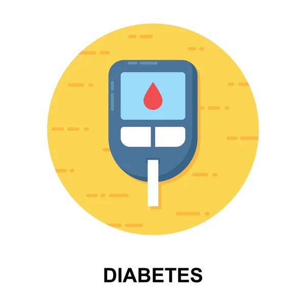 Selector Sangre Dispositivo Prueba Diabetes Diseño Plano Vectorial — Vector de stock