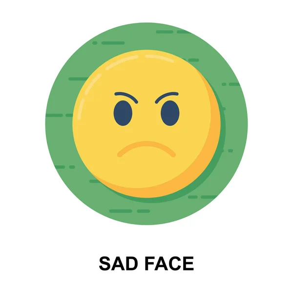 Facial Expression Sad Face Icon Vector — Stock Vector