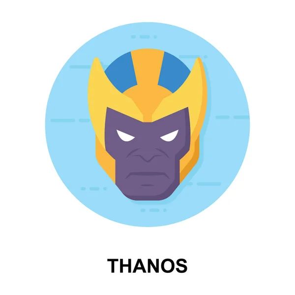 Tuer Moitié Univers Thanos Icône Mascotte Dans Dessin Vectoriel Arrondi — Image vectorielle