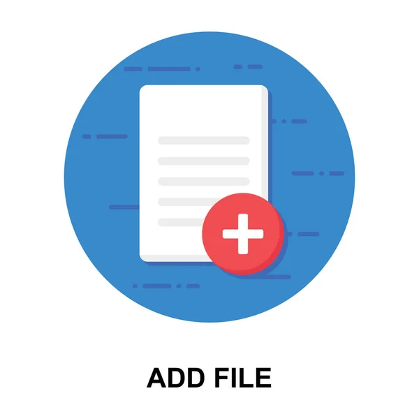 Dosya Vektör Tasarımının Düz Yuvarlak Simgesi Olarak Yeni Düğme Işareti — Stok Vektör