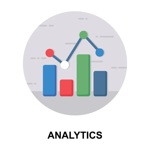 Presentera Affärsdata Med Polyline Diagram Analys Platt Rundad Design — Stock vektor