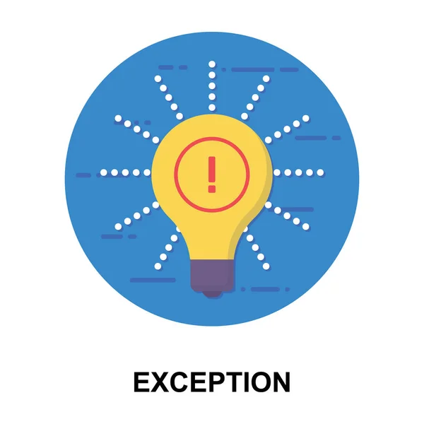 Progetto Vettoriale Piatto Arrotondato Eccezione — Vettoriale Stock
