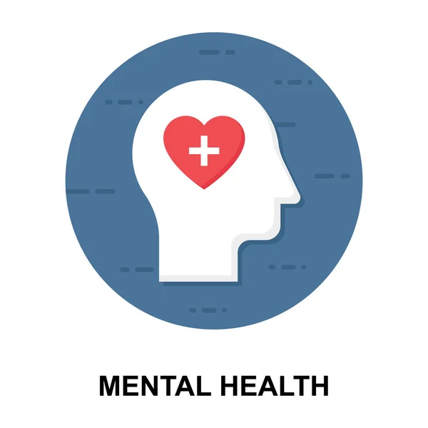 Positive Perceptions Mental Health Icon Flat Rounded Design — Stock Vector