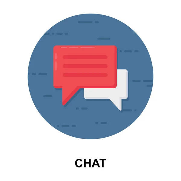 Burbuja Chat Icono Habla Estilo Plano — Vector de stock