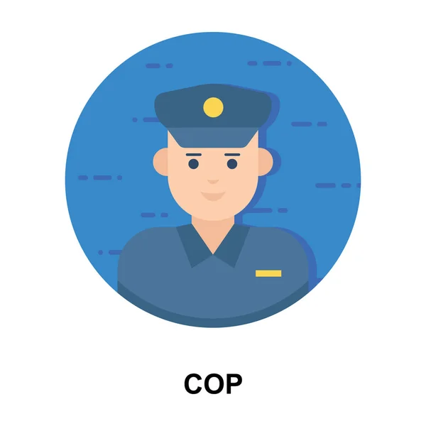 Avatar Delle Forze Dell Ordine Icona Del Poliziotto Nel Design — Vettoriale Stock