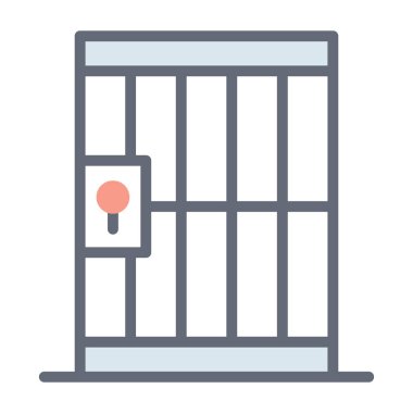 Daire dizaynında kriminal hapishane vektörü 