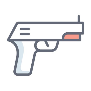 Düz dizaynda suçlu tabanca vektörü 