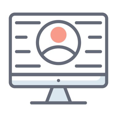 Kişisel biodata, suç profili düz vektör simgesi.