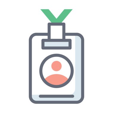 Emniyet teşkilatının kimlik kartı, polis kimlik tasarımının düz simgesi