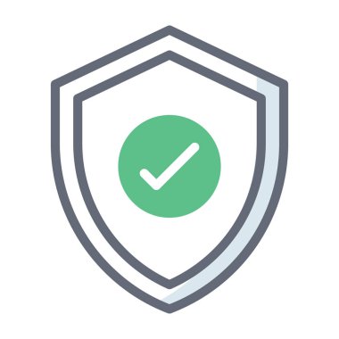 Doğrulanmış güvenlik simgesinin vektör tasarımı.