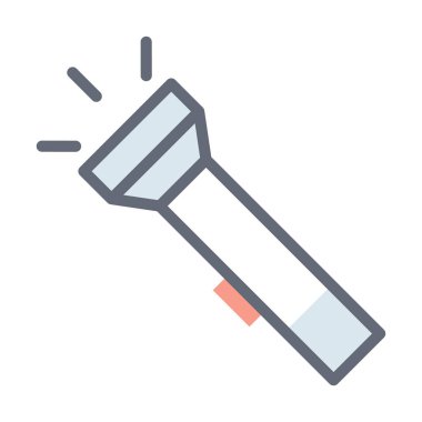 Düz dizaynlı meşale simgesi.