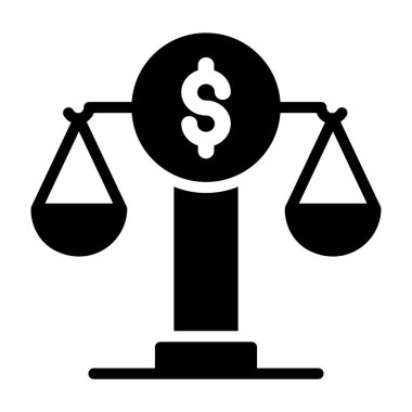 İş fuarı konsepti, finansal hukuk vektör tasarımının sağlam simgesi