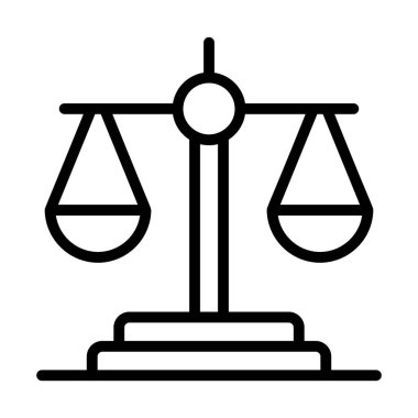 Çizgi tasarımında adalet ölçeği vektörü 