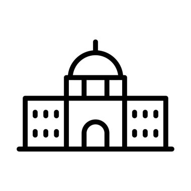 Satır tasarımında mahkeme mimarisi vektörü 