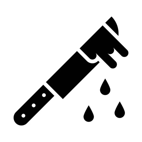 Blood Knife Concept Kill Icon Ediabale Vector — Stock Vector