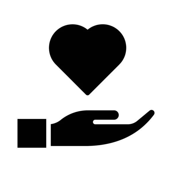 Heart Hands Health Insurance Icon — Stock Vector