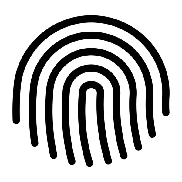 Thumb Scanning Verifikation Glyphen Icon Design — Stockvektor