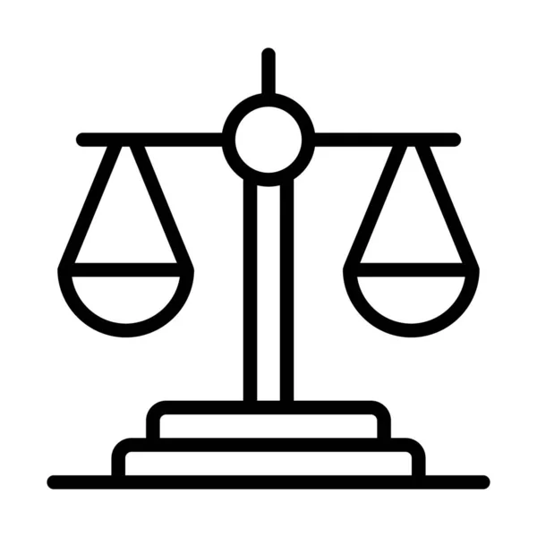 Gerechtigkeit Skalenvektor Liniendesign — Stockvektor